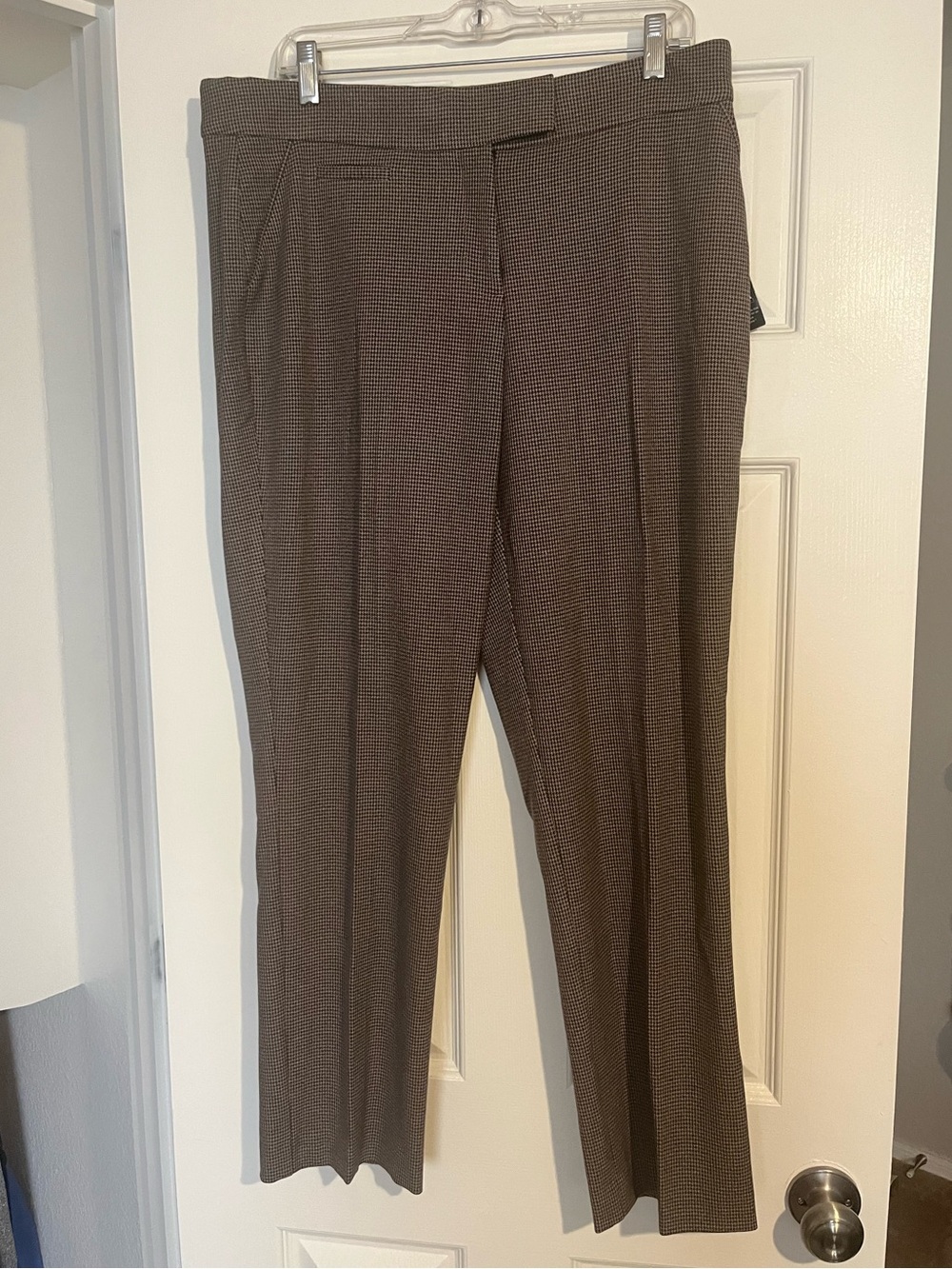 Investments Women’s Tailored Brown Micro-Check Trousers
